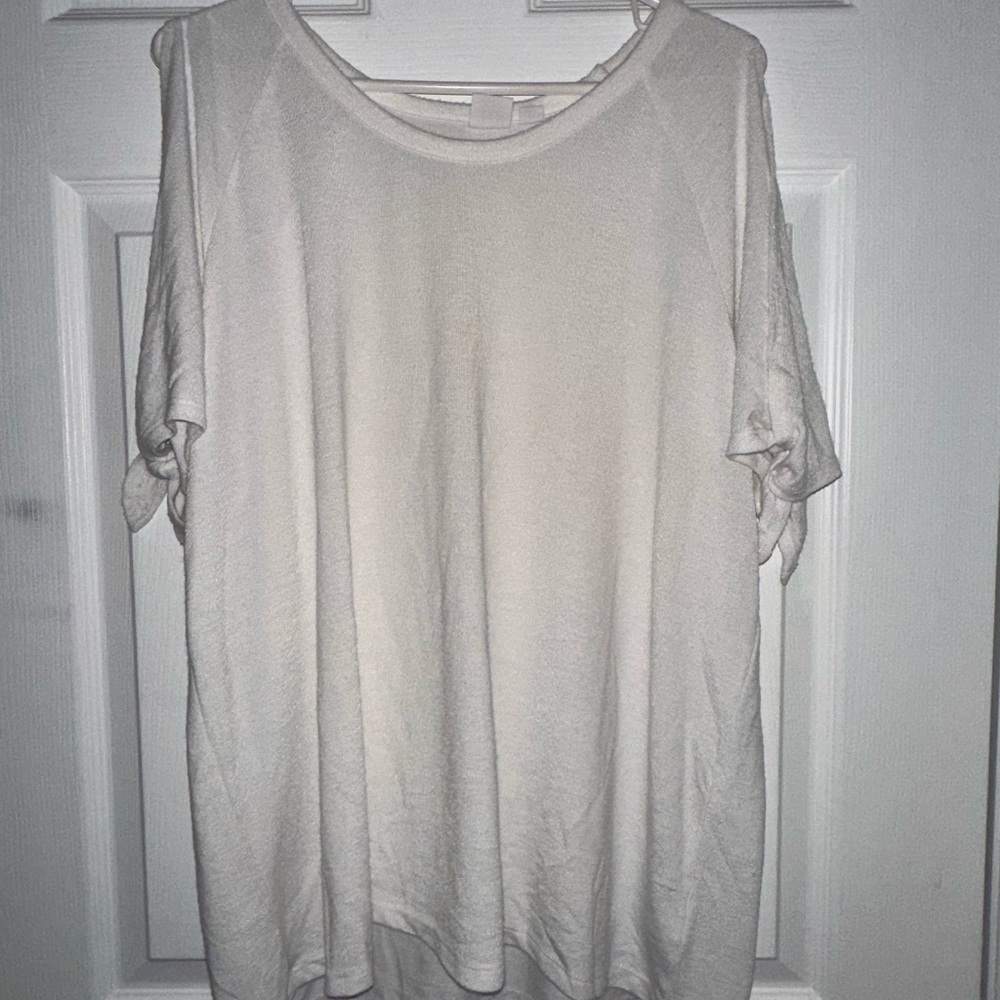 GAP White Relaxed Open-arm Tee